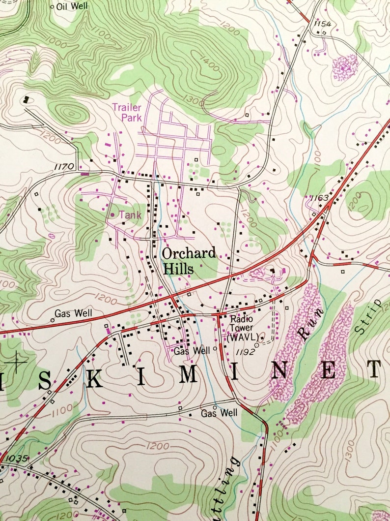 Antique Vandergrift Pennsylvania 1953 US Geological Survey Etsy