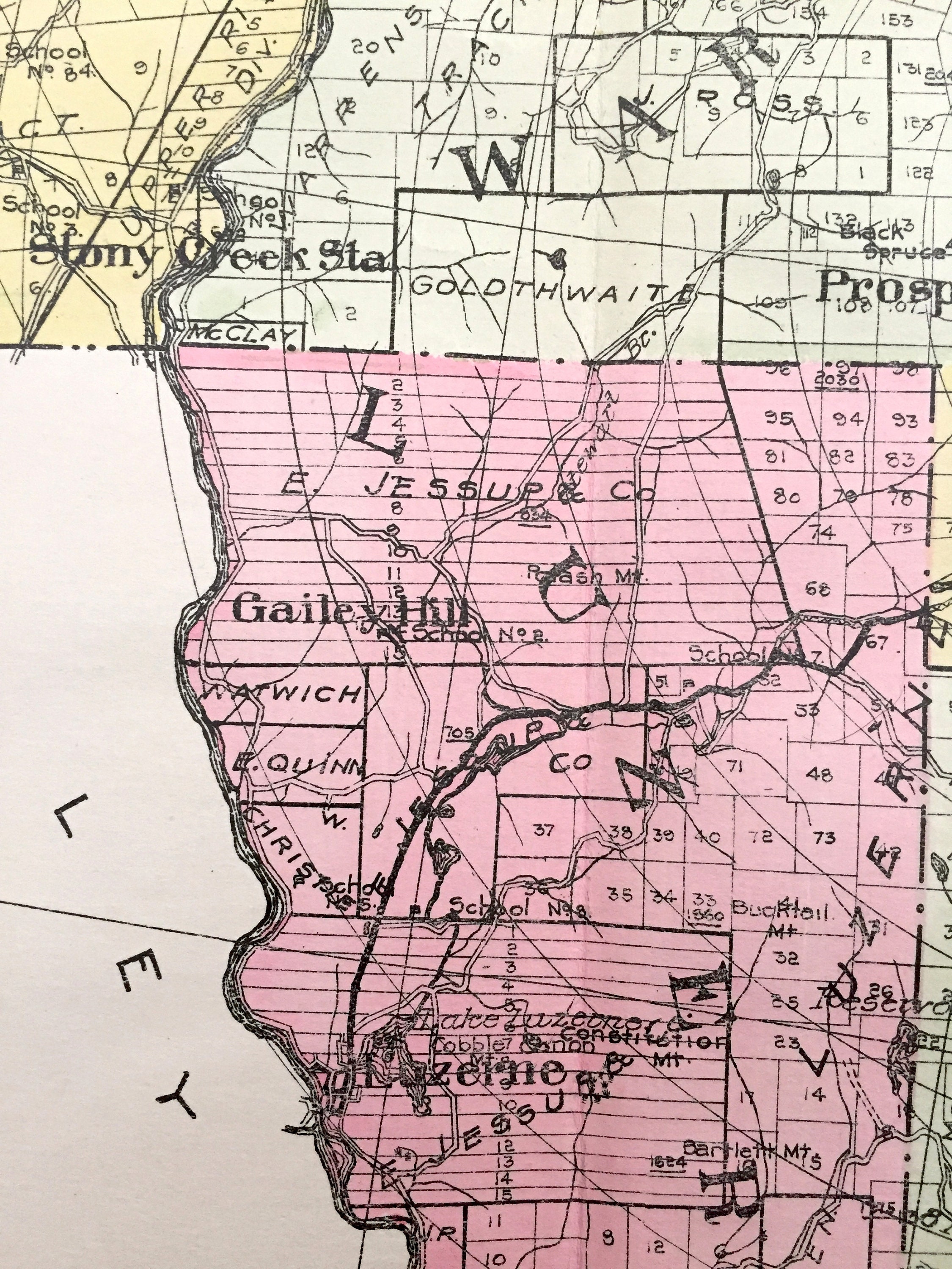 Antique Warren County New York 1912 New Century Atlas Map Etsy