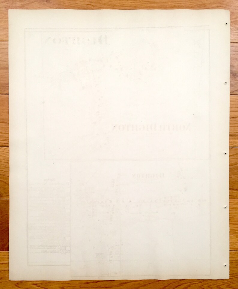 Antique 1871 Dighton Massachusetts Map From F.W. Beers Atlas Etsy