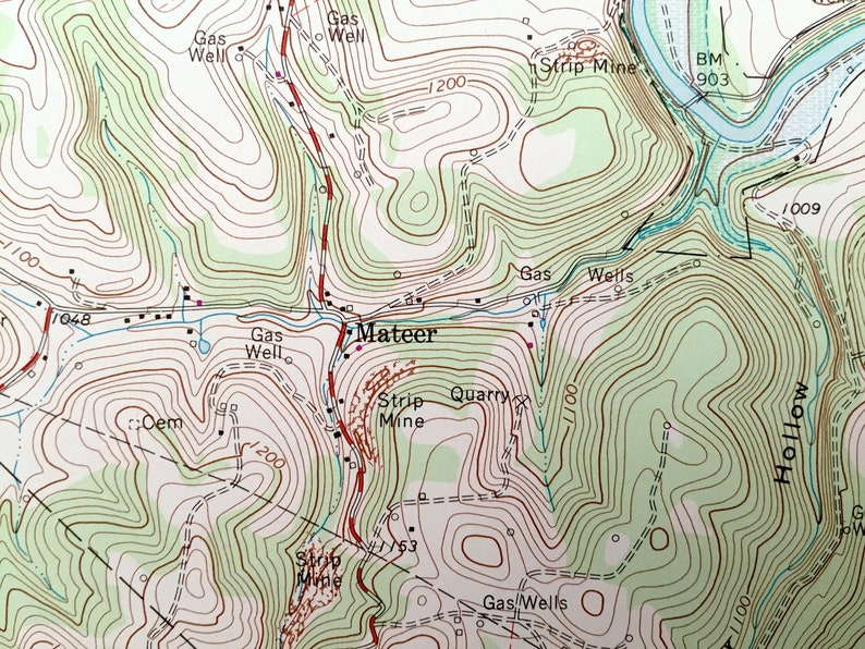 South Bend Plumcreek Burrell Kittanning Pennsylvania 1964 US Geological Survey Topographic Map \u2013 Armstrong County Antique Whitesburg