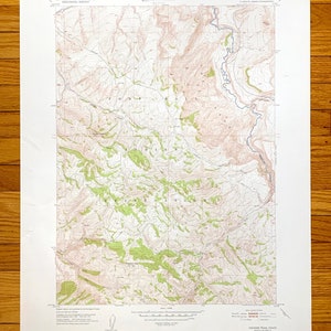 Antieke Higham Peak, Idaho 1951 Amerikaanse geologische enquête topografische kaart – Bingham County, Alridge, Fort Hall Indian Reservation, ID