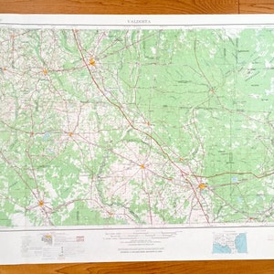 Antike Valdosta, Georgia & Florida 1954 US Geological Survey Topographische Karte – Thomasville, Boston, Hihira, Lake Park, Dasher Quitman GA FL