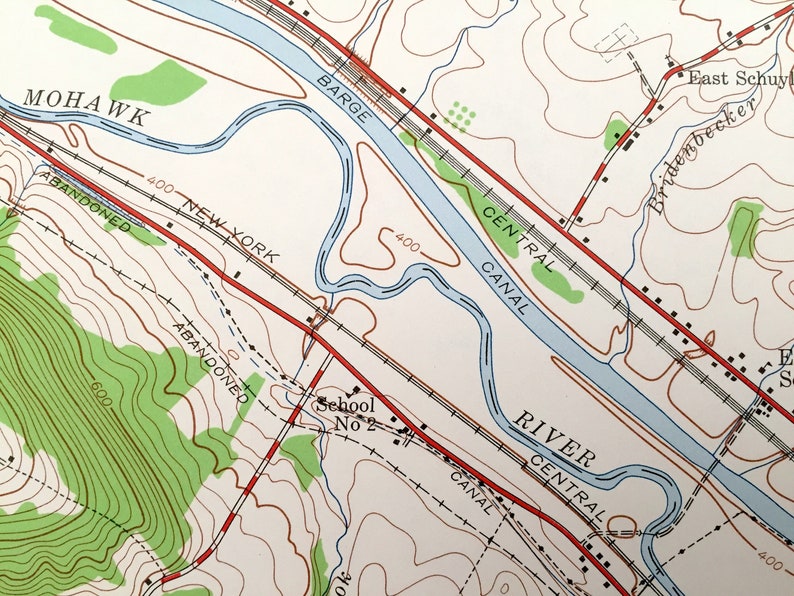 Antique Ilion New York 1943 US Geological Survey Topographic Etsy
