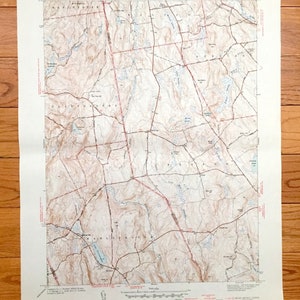 Antike Marlborough, Connecticut 1944 US Geological Survey Topografische Karte – Glastonbury, Andover, Hebron, Bolton, Marlboro, Manchester, CT