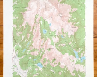 Antique Pikes Peak, Colorado 1951 US Geological Survey Topographic Map – El Paso, Teller County, Pike National Forest Bull Park, Seven Lakes
