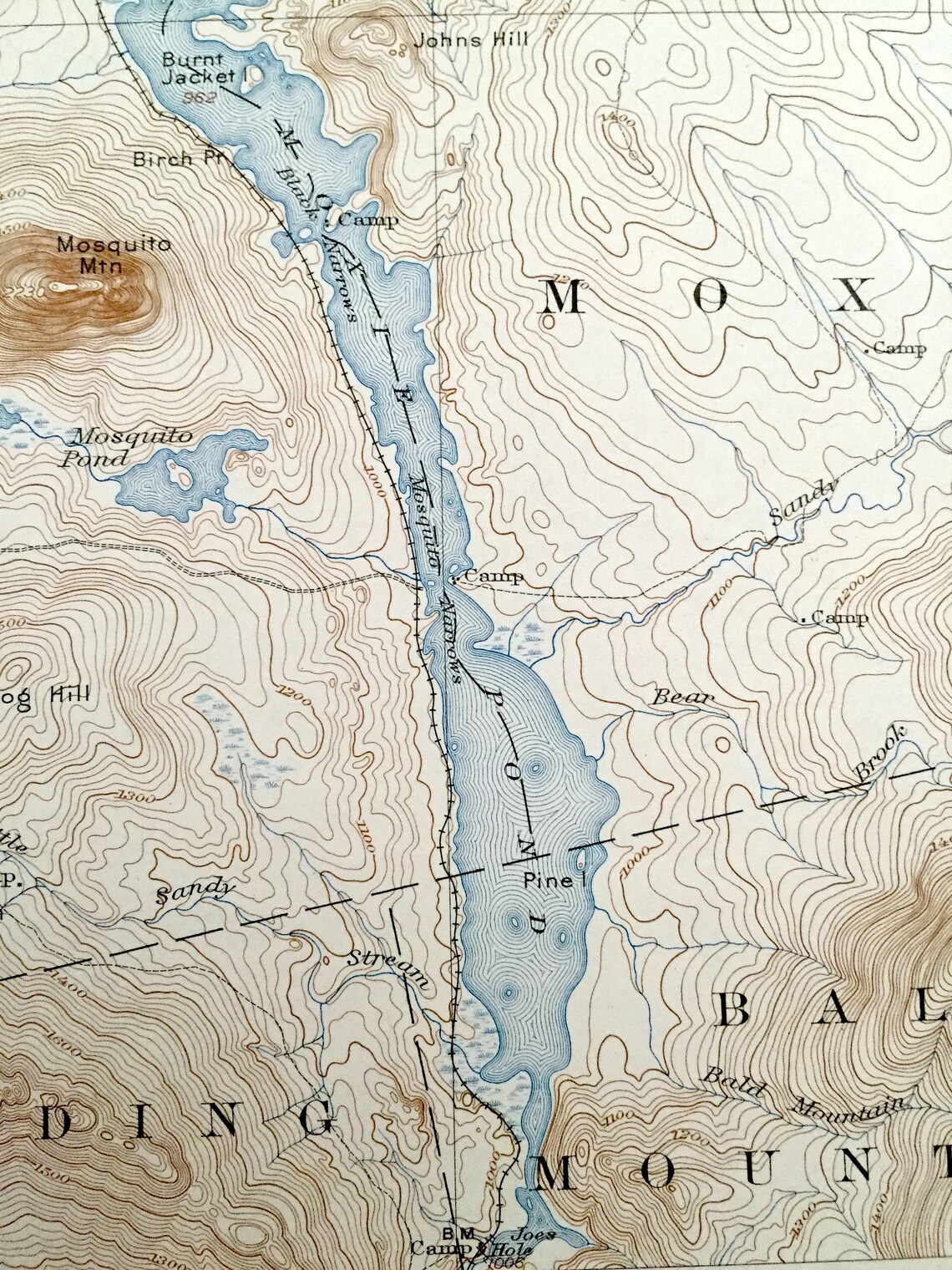 Antique The Forks Maine 1907 US Geological Survey Topographic Etsy
