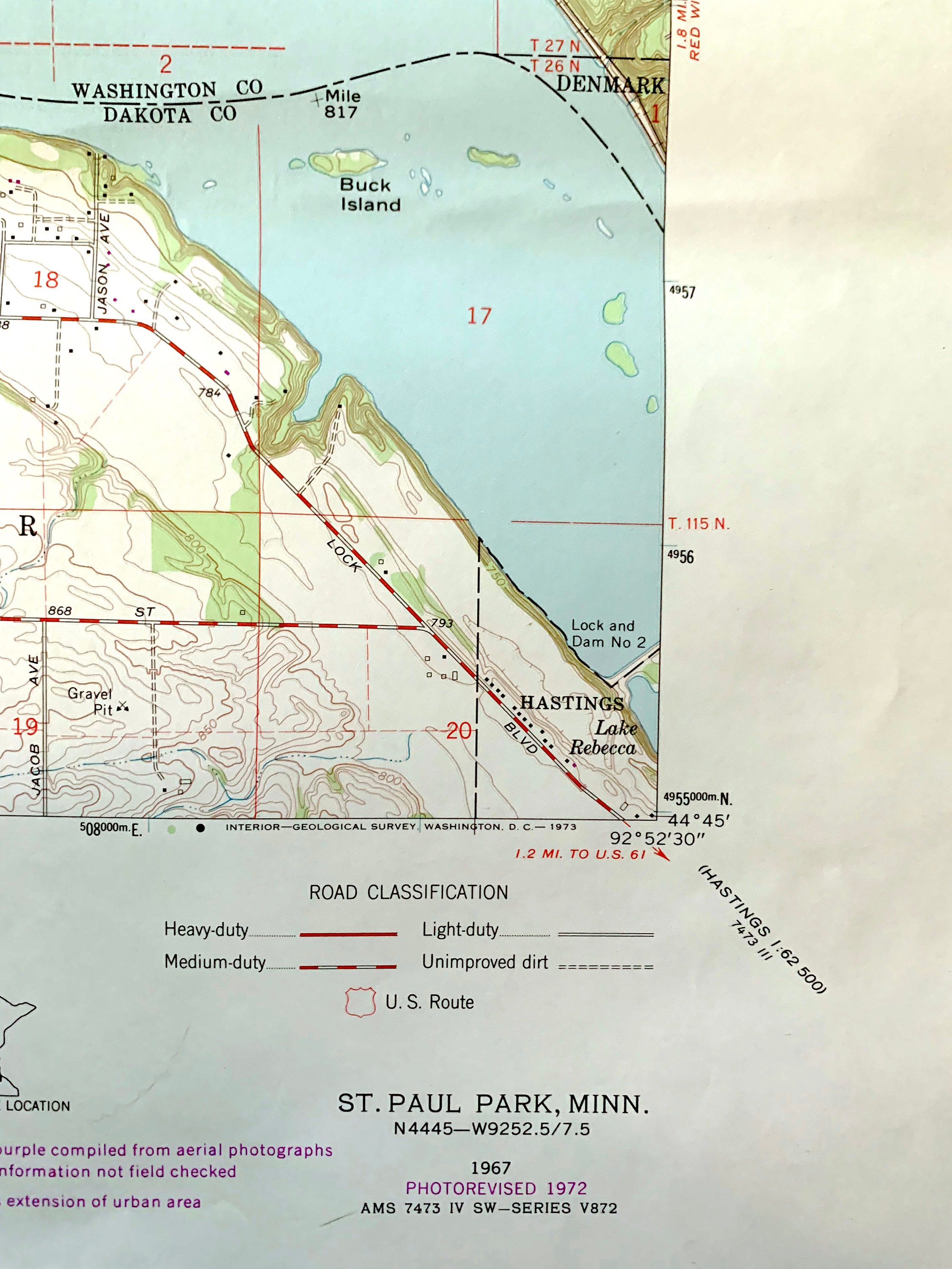 St Paul Park, Minnesota, map 1950, 1:24000, United States of America by  Timeless Maps, data U.S. Geological Survey Stock Photo - Alamy