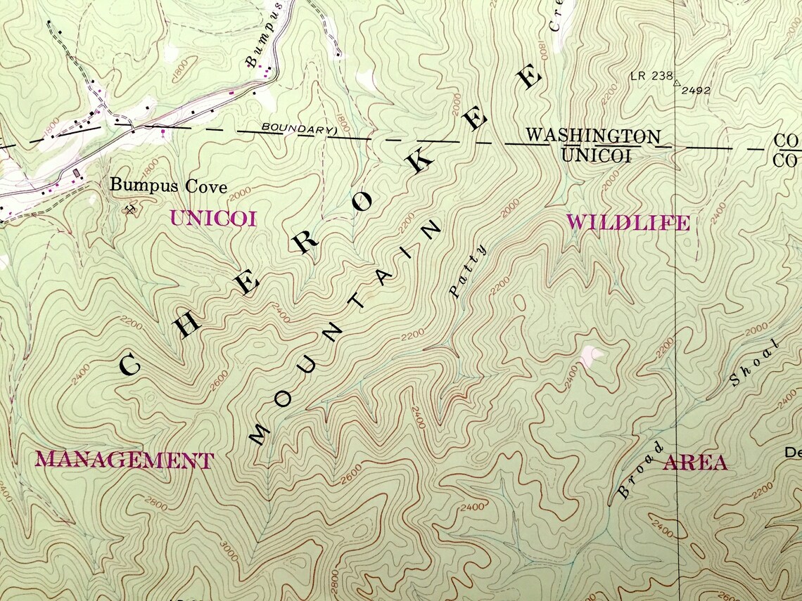Antique Erwin Tennessee 1939 US Geological Survey Topographic Etsy