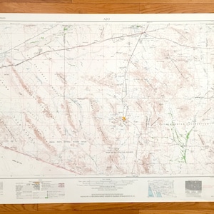 Antique Ajo, Arizona 1962 US Geological Survey Mapa topográfico – Roswood, Gila Bend, Schuchuli, Quijotoa, Big Horn, Freeman, Smurr Mohawk AZ