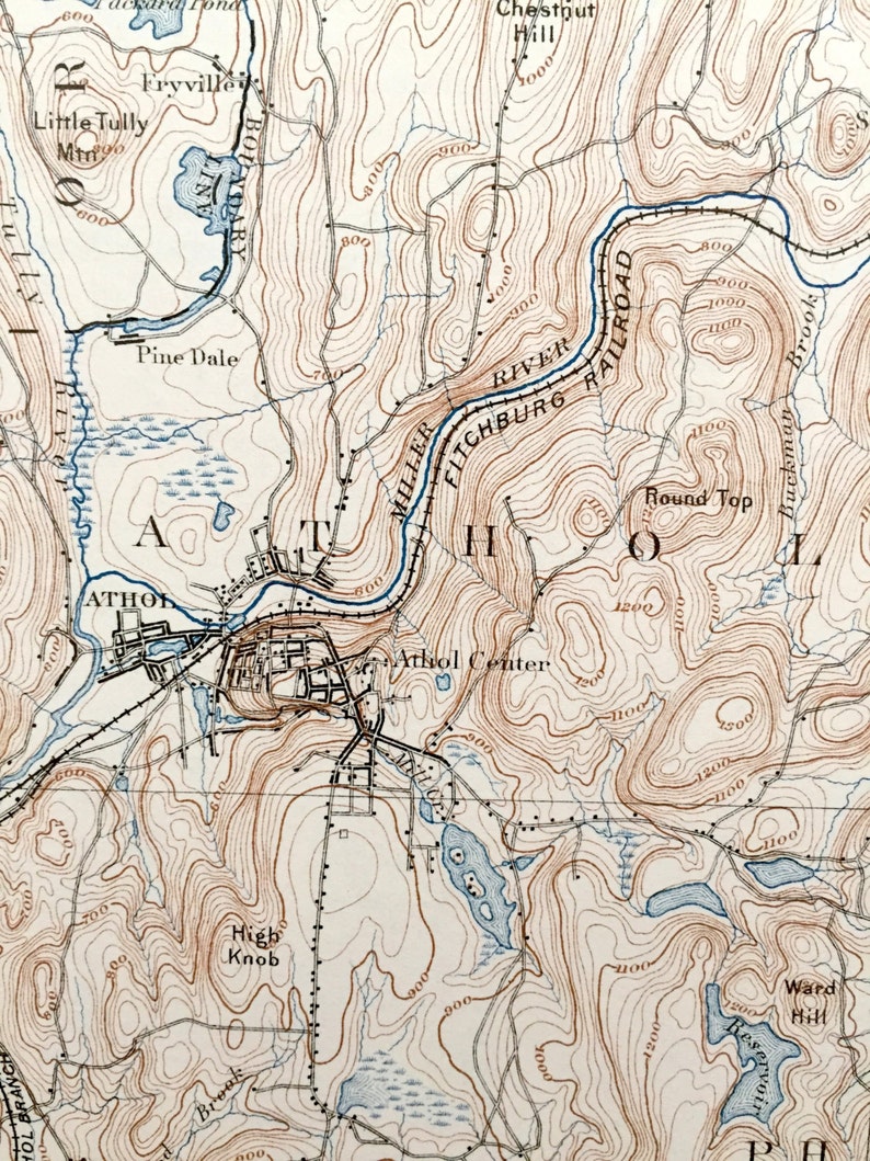 Antique Winchendon Massachusetts 1935 US Geological Survey Etsy