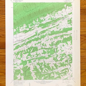 Antique Richfield, Pennsylvanie 1959 Carte topographique du Service géologique des États-Unis - comté de Snyder, comté de Juniata, West Perry, Monroe, Greenwood, Pennsylvanie