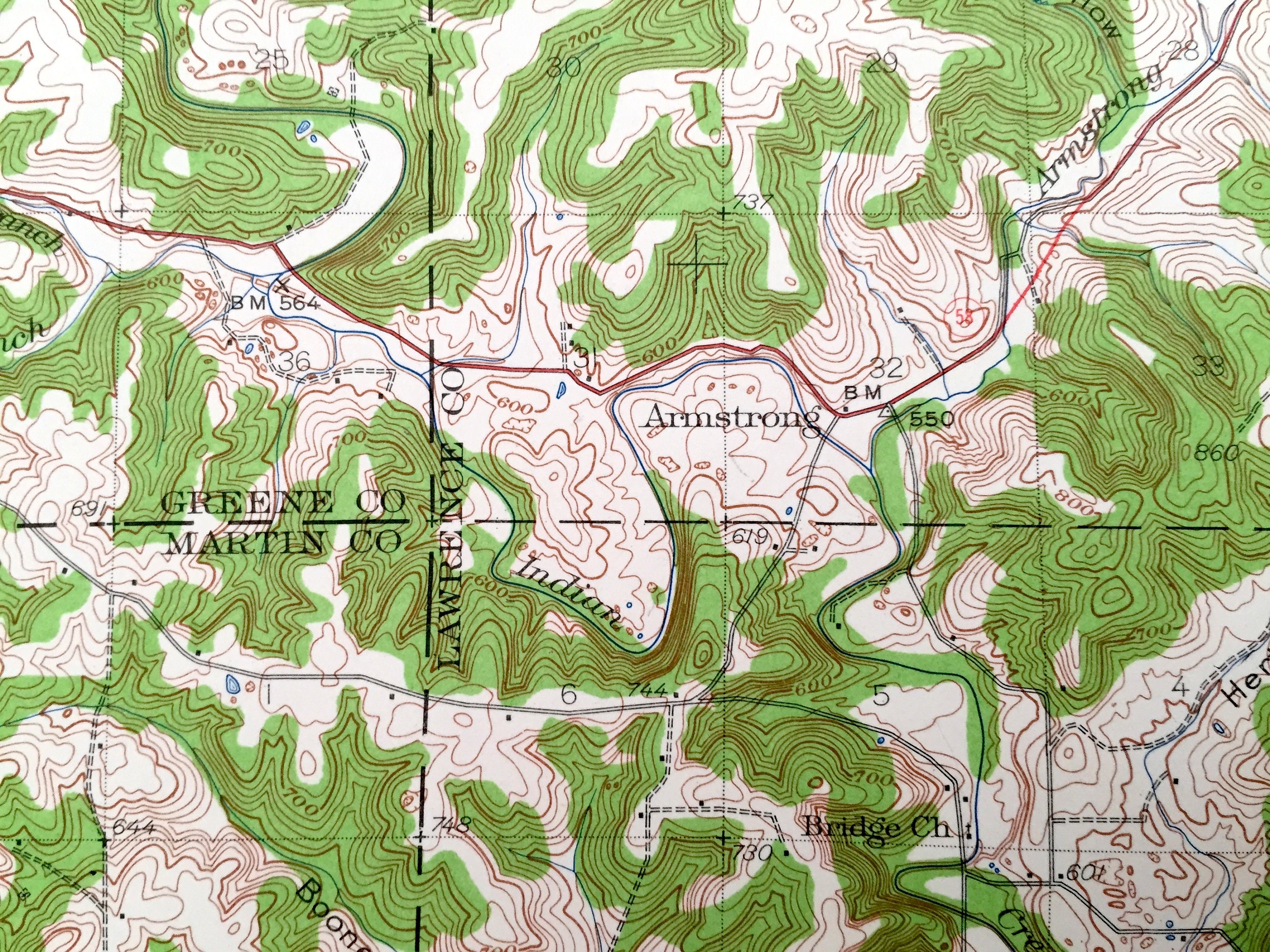 Antique Oolitic Indiana 1935 US Geological Survey Topographic Etsy