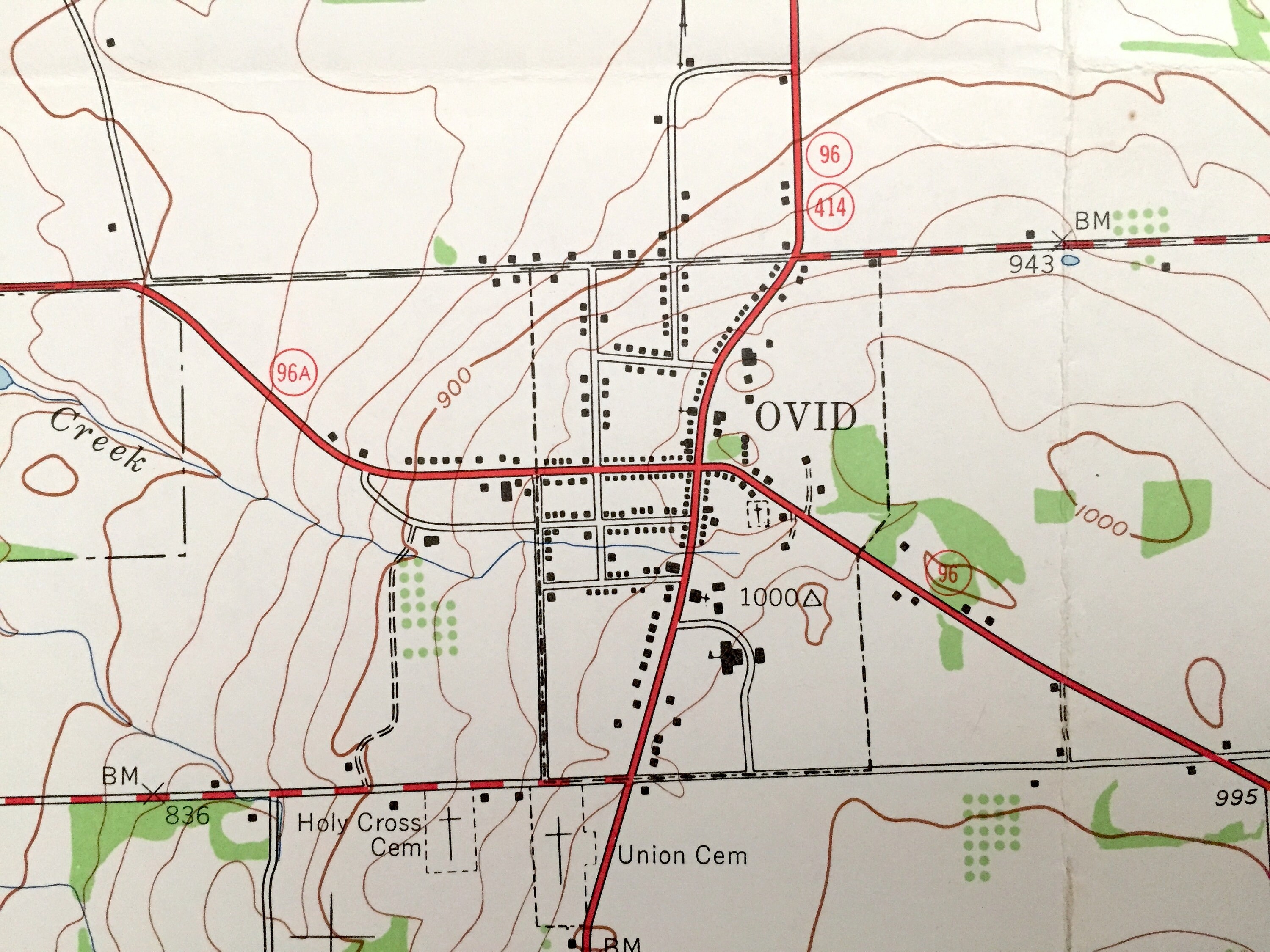 Antique Ovid New York 1942 US Geological Survey Topographic Etsy