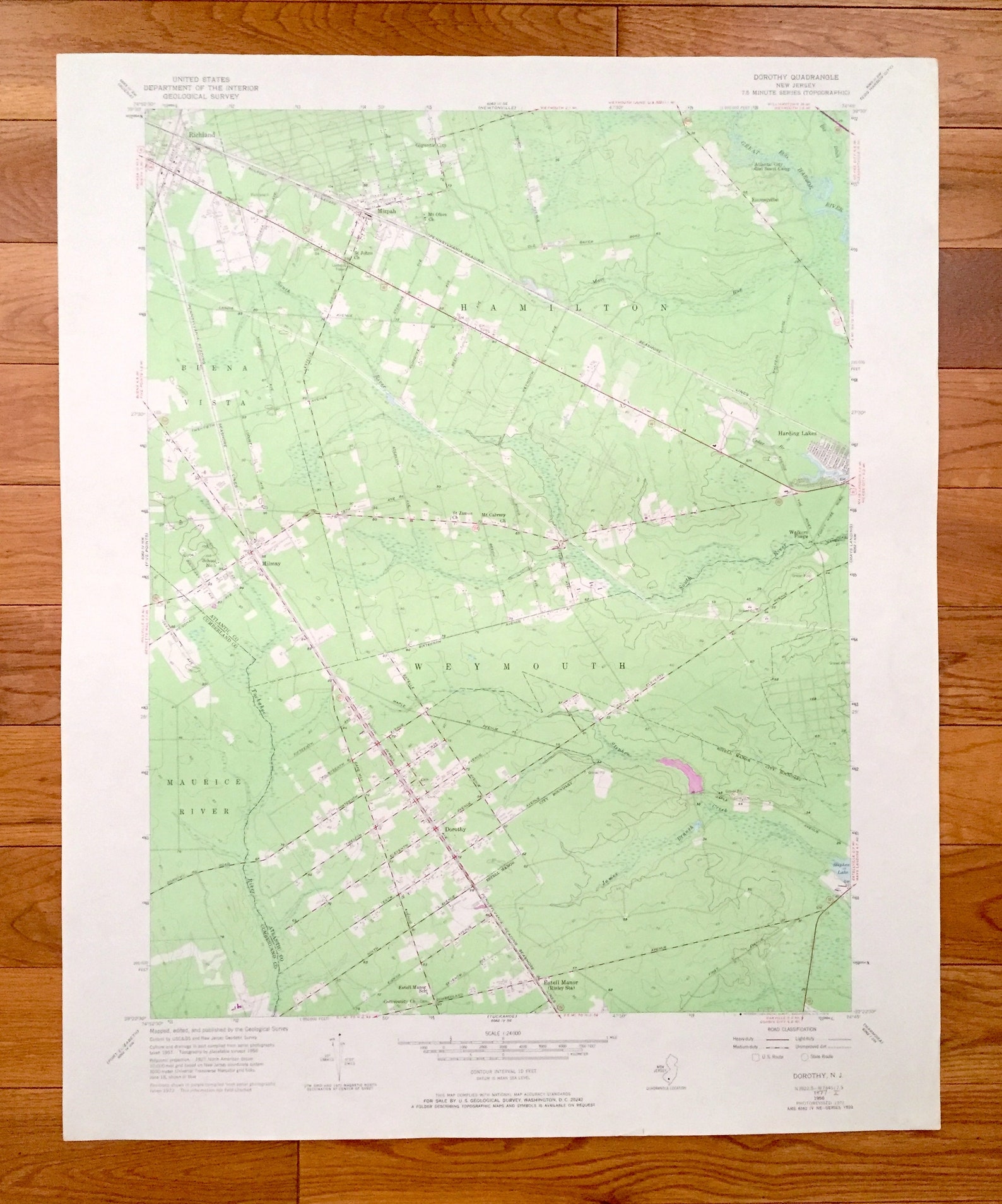 Antique Dorothy New Jersey 1956 US Geological Survey Etsy