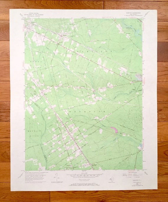 Antique Dorothy New Jersey 1956 US Geological Survey Etsy