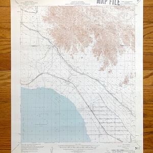 Antike Frink, Kalifornien 1956 US Geologische Übersicht Topographische Karte - Salton Sea, Mundo, Pope, Imperial, Riverside County, Coachella CA