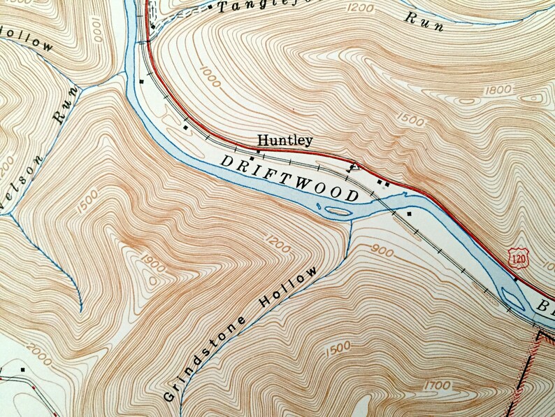 Antique Driftwood Pennsylvania 1947 US Geological Survey Etsy