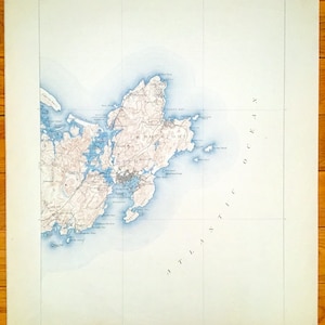 Antique Gloucester, Massachusetts Carte topographique de l’US Geological Survey de 1893 – Rockport, Cape Ann, Manchester, Annisquam, comté d’Essex, MA