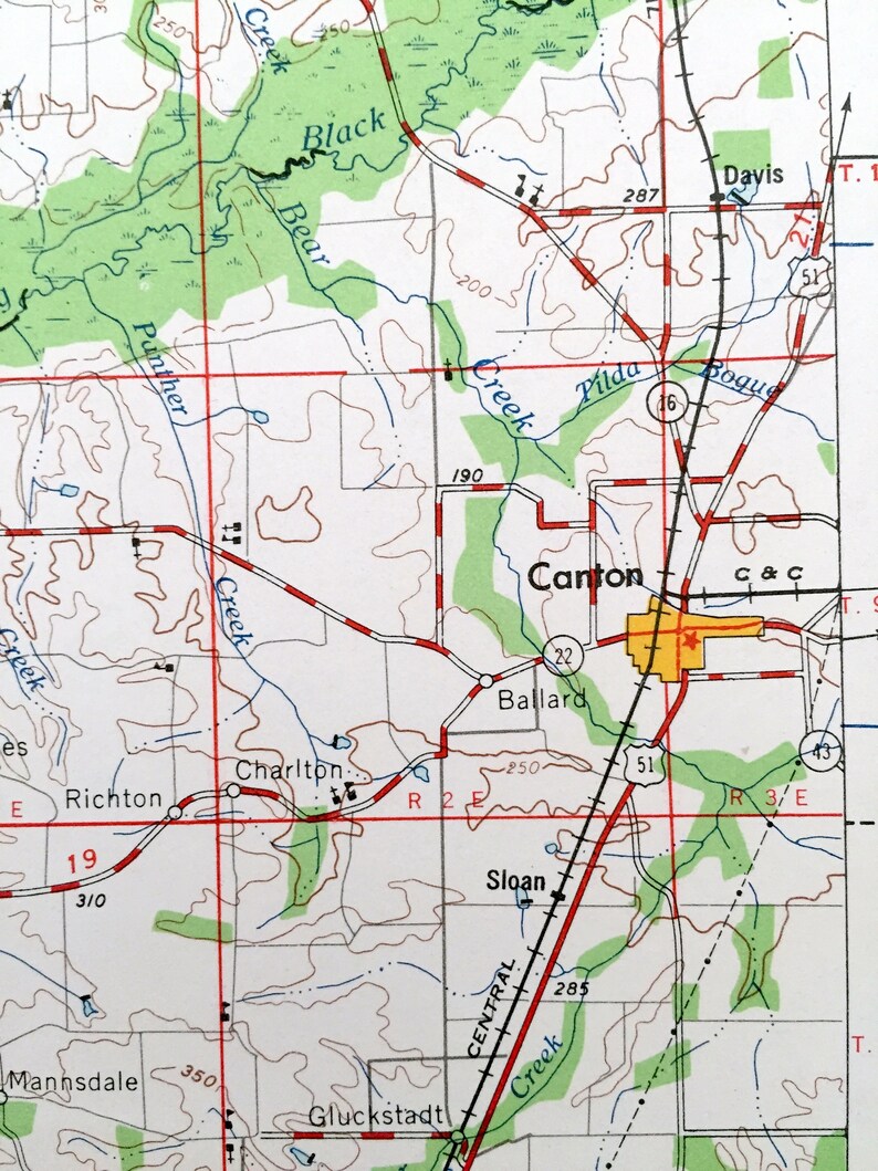 Van Winkle Edwards Mississippi 1962 US Geological Survey Topographic Map \u2013 Vicksburg Yazoo City Clinton Raymond Antique Jackson