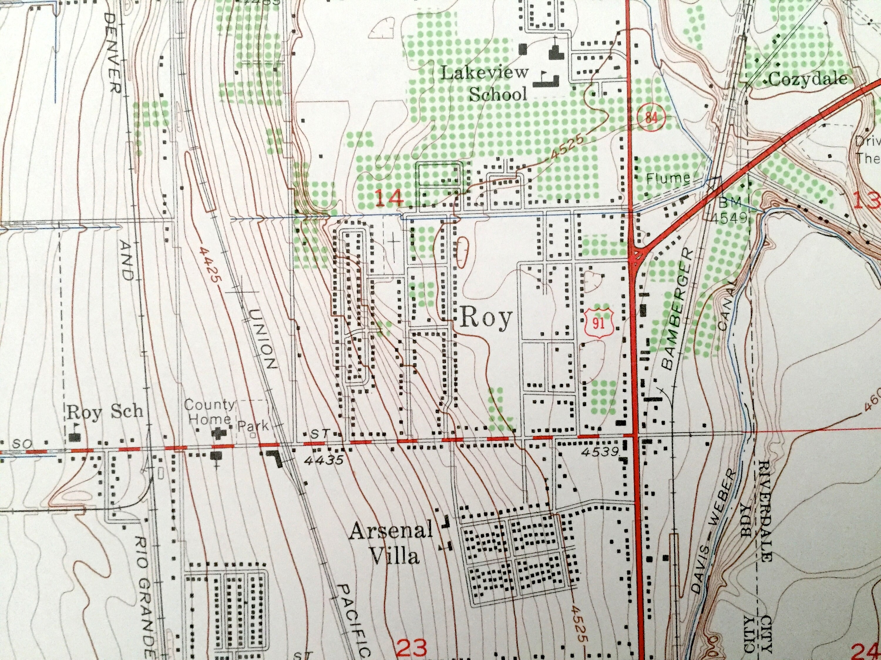 Antique Roy Utah 1955 US Geological Survey Topographic Map Etsy