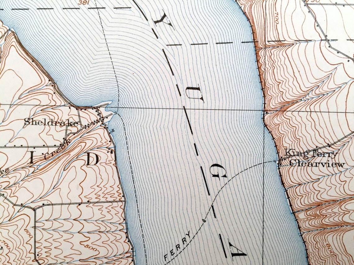 Antique Genoa New York 1902 US Geological Survey Topographic Etsy