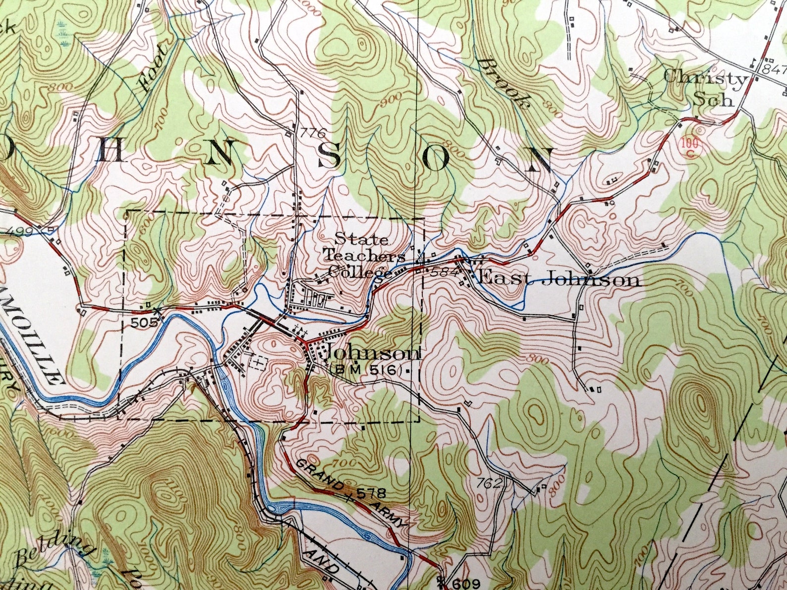 Antique Hyde Park Vermont 1953 US Geological Survey Etsy