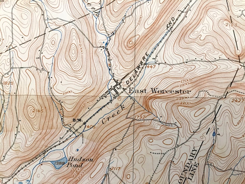 Antique Richmondville New York 1947 US Geological Survey Etsy
