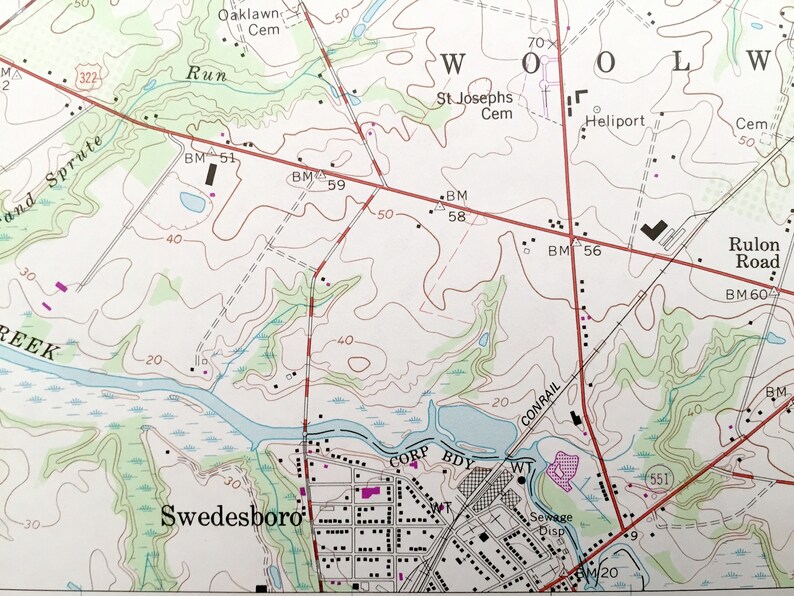 Antique Bridgeport New Jersey & Chester Pennsylvania 1967 US Etsy