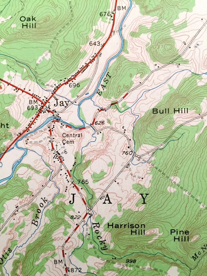 Antique Au Sable Forks New York 1953 US Geological Survey Etsy