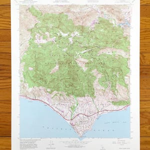 Antique Point Dume, Kalifornien 1950 US Geologischen Dienst Topographische Karte – Los Angeles County, Trancas, Malibu Riviera, Malibu Aussicht, CA