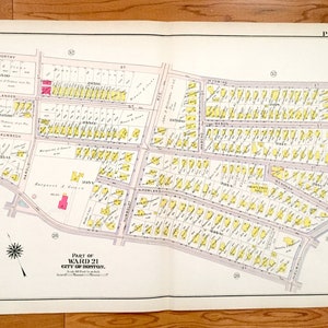 Antike 1906 Roxbury, Massachusetts Karte von GW Bromley Atlas – Boston, Suffolk County, Washington, Franklin Park Zoo, Seaver, Crawford, MA
