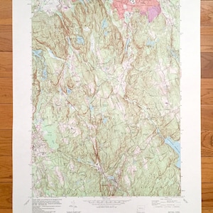 Antike Bethel, Connecticut 1970 US Geological Survey Topographische Karte – Fairfield County, Georgetown, Danbury, Redding, Ridgefield, CT