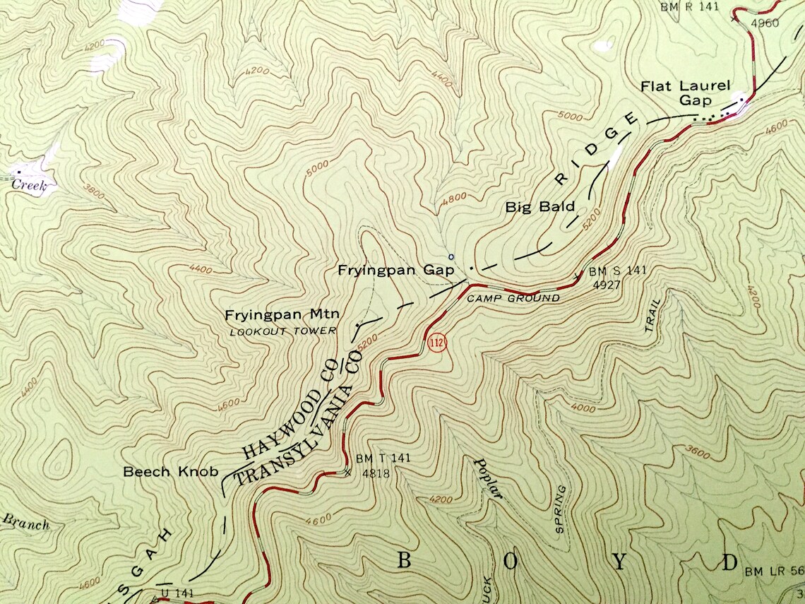 Antique Cruso North Carolina 1941 US Geological Survey Etsy
