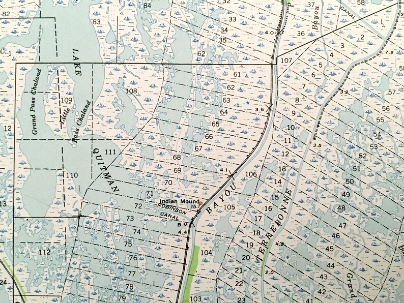 Antique Dulac Louisiana 1939 US Geological Survey Topographic Etsy