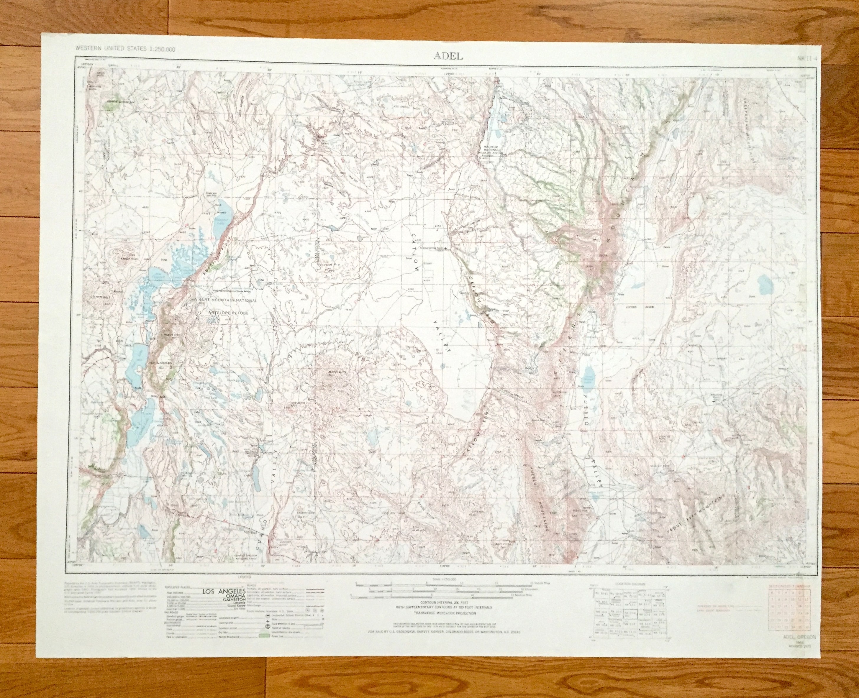 Antique Adel, Oregon 1955 US Geological Survey Topographic Map – Plush ...