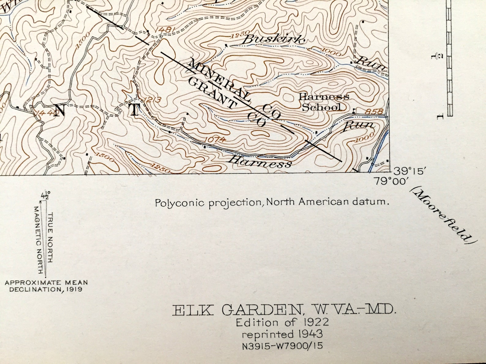 Antique Elk Garden West Virginia 1922 US Geological Survey Etsy