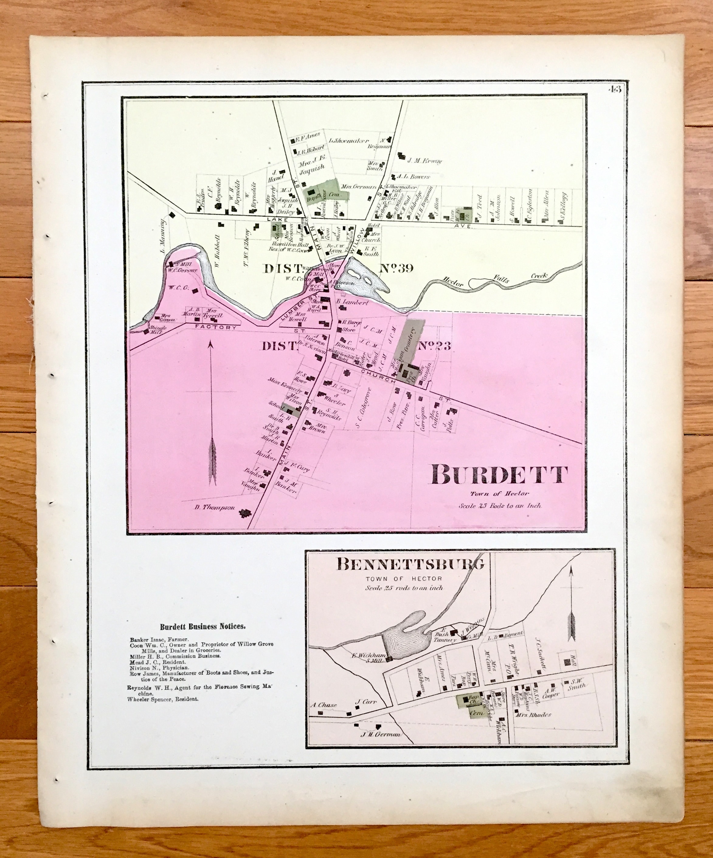 Antique 1874 Burdett & New York Map From Etsy UK