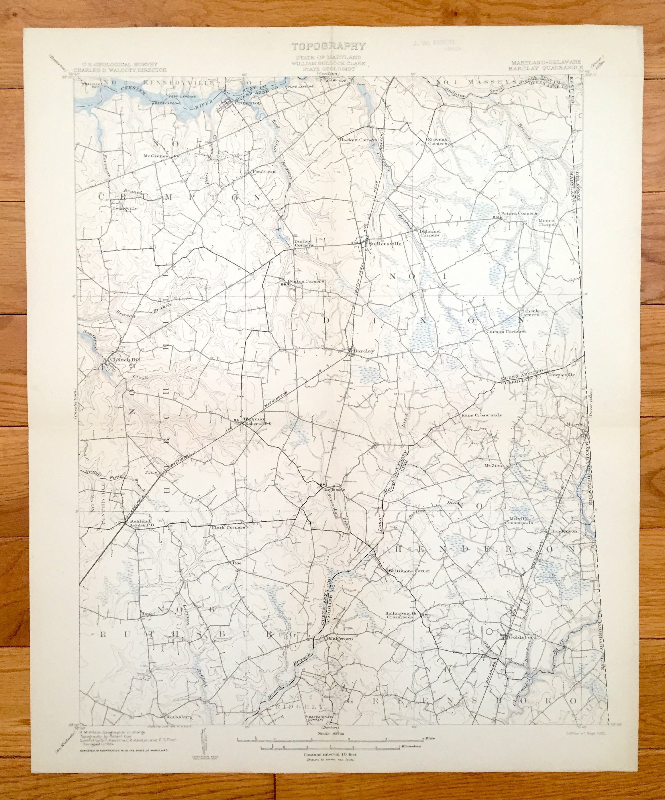 Antique Barclay Maryland 1905 US Geological Survey Etsy