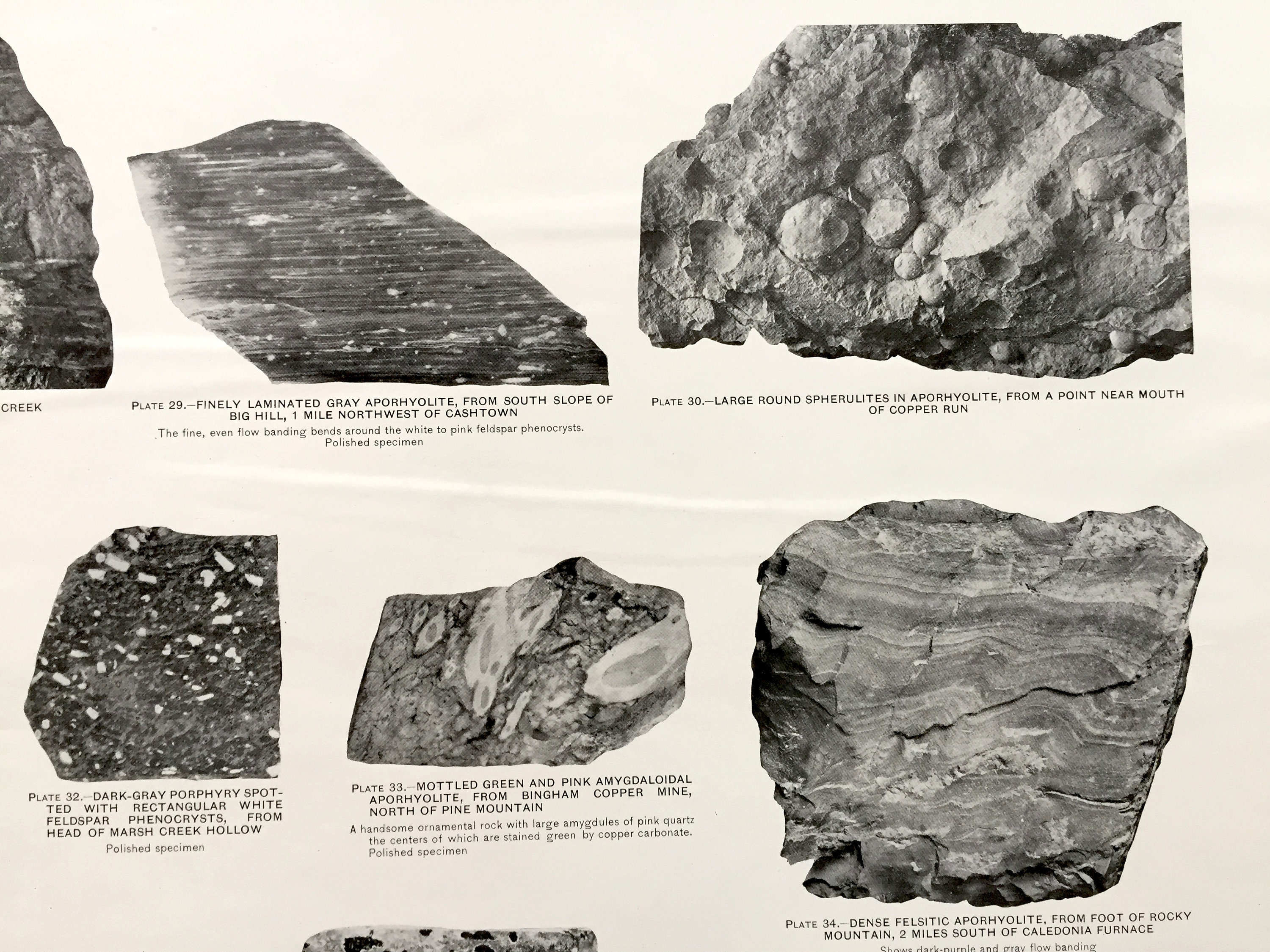 Antique 1909 Gettysburg-fairfield, Pennsylvania Rock Formation ...