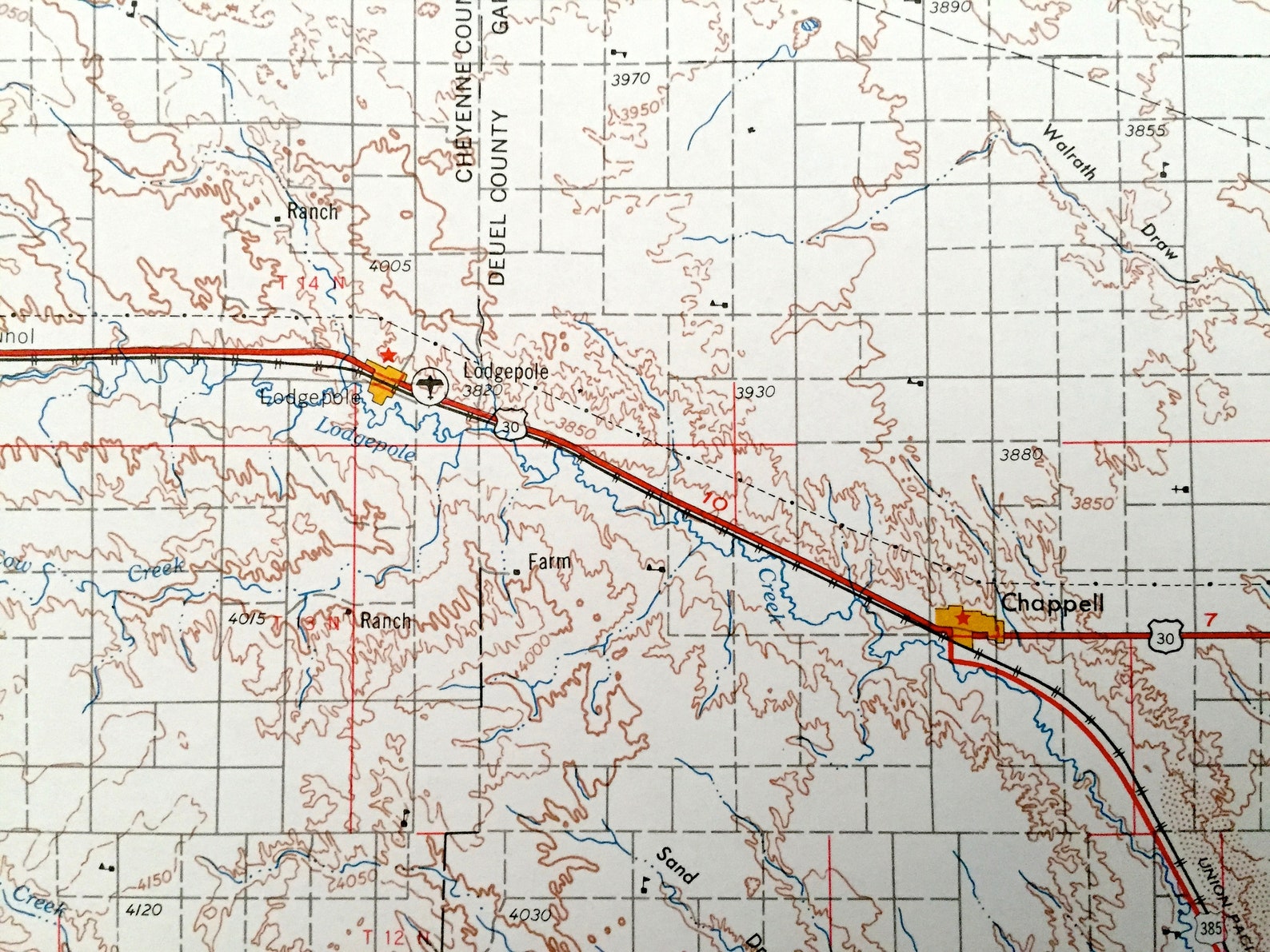 Antique Scottsbluff Nebraska 1954 US Geological Survey Etsy