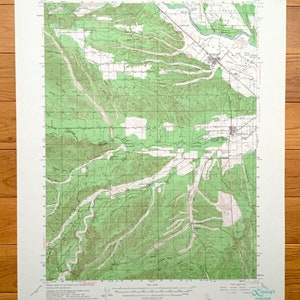 Antique Anderson, Californie 1947 US Geological Survey Carte topographique - Cottonwood, Olinda, Ninemile, San Buenaventura, Happy Valley