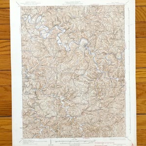 Antieke Arnoldsburg, West Virginia 1927 US Geological Survey topografische kaart - Calhoun County, Smithfield, Otto, Leatherbark, Washington WV