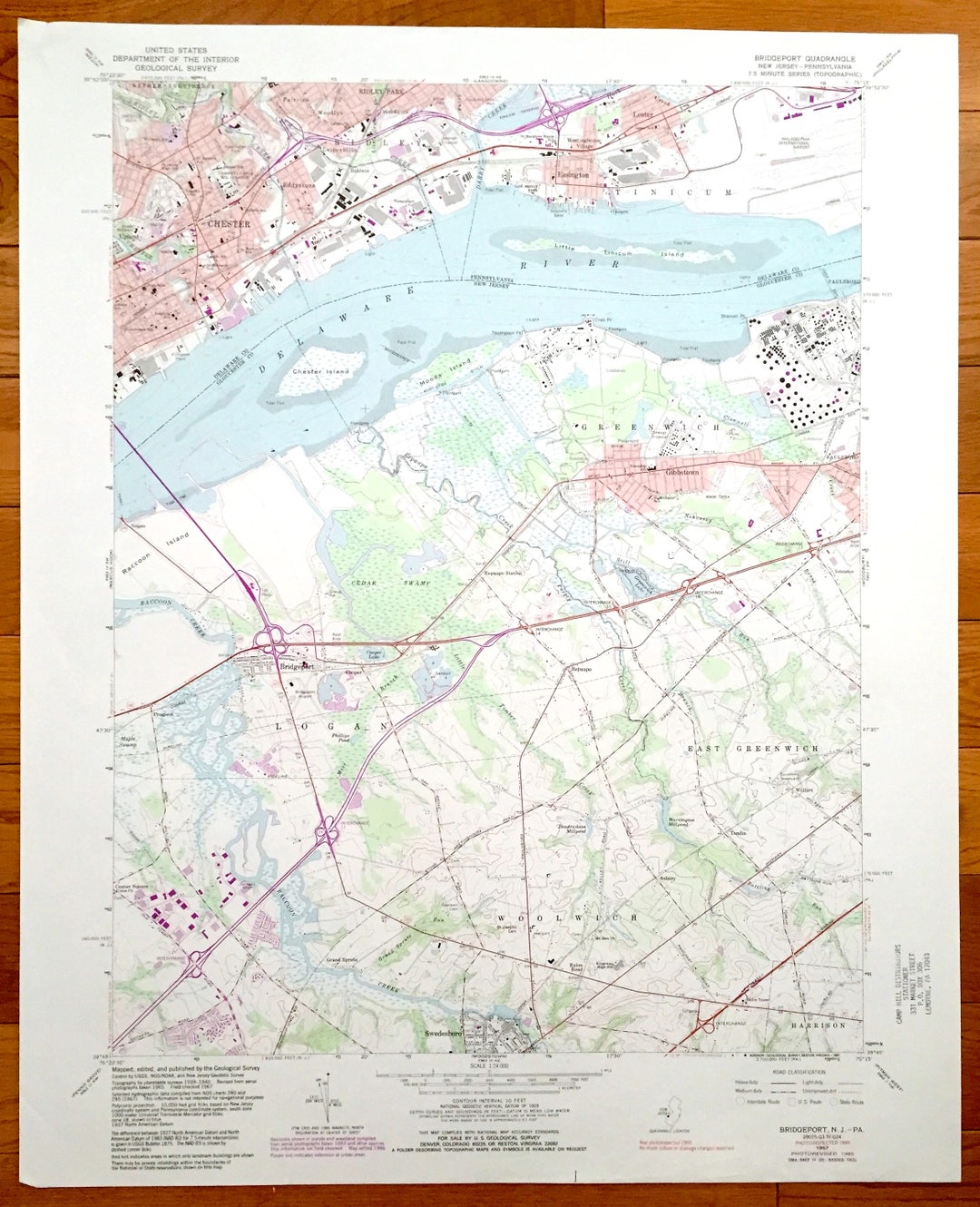 Antique Bridgeport, New Jersey & Chester, Pennsylvania 1967 US