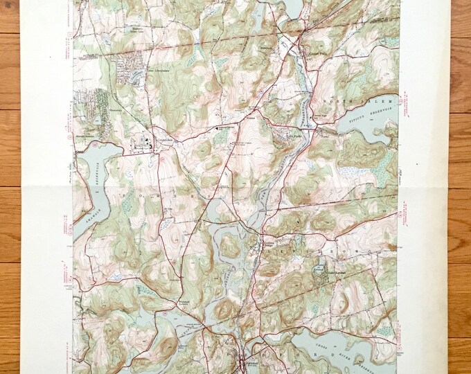 Antique Croton Falls, New York 1944 US Geological Survey Topographic