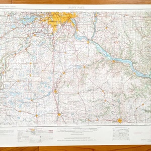 Antiguo Saint Paul, Minnesota 1953 Us Geological Survey Mapa Topográfico – Minneapolis, Bloomington, Richfield, Edina, Minnetonka, Waseca, MN