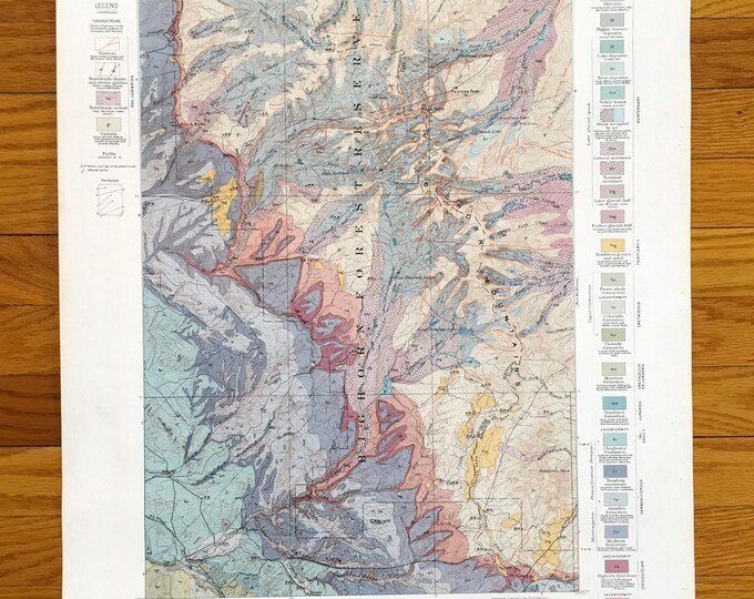 Mather Map Antique Cloud Peak, Wyoming 1906 US Geological Survey Topographic Map ...