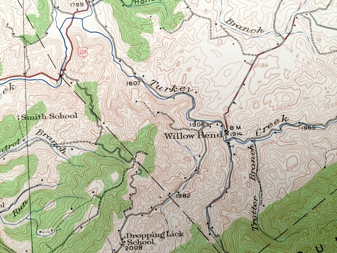 Antique Alderson West Virginia 1921 US Geological Survey Etsy Canada