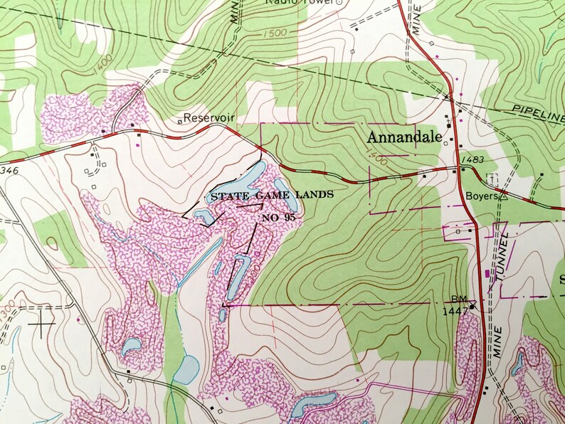 Antique West Sunbury Pennsylvania 1963 US Geological Survey Etsy