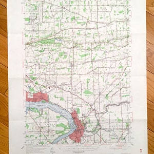 Antike Tonawanda, New York 1948 US Geological Survey Topographische Karte – Amherst, Grand Island, Weizenfeld, Pendleton, Lewiston, Cambria, NY