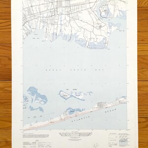 Mapa topográfico de la costa este de la bahía de Antique, Nueva York, 1943, del Servicio Geológico de los Estados Unidos: Fire Island, condado de Suffolk, Long Island, Islip, Brookhaven, NY
